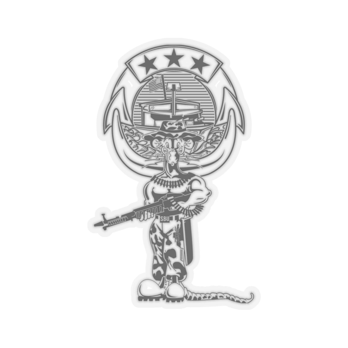 River Rat CC Pin Sticker (Black)