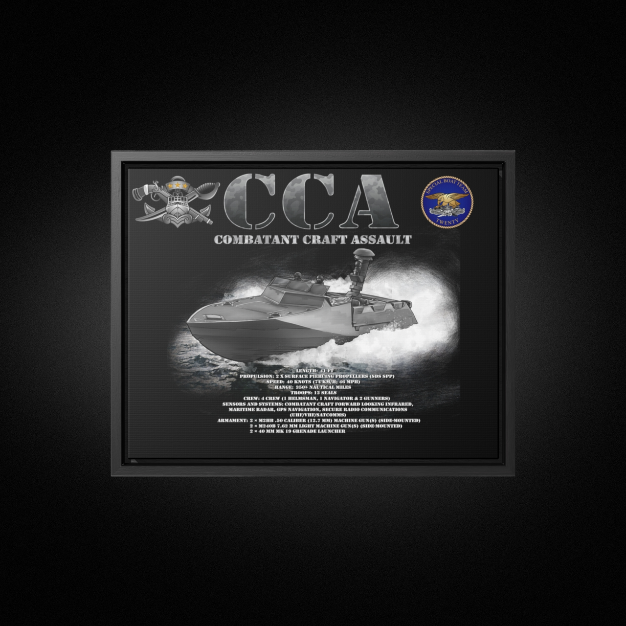 Combatant Craft Assault, CCA, Special Boat Team 20, SBT 20