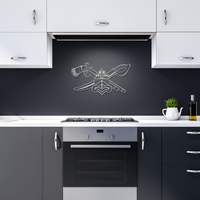 Thumbnail for SWCC_Basic_Pin_Die_Cut_Wall_Art_Silver_Dark_Kitchen_Mockup.png