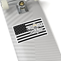 Thumbnail for Navy SWCC Flag Sticker (BW/BW)