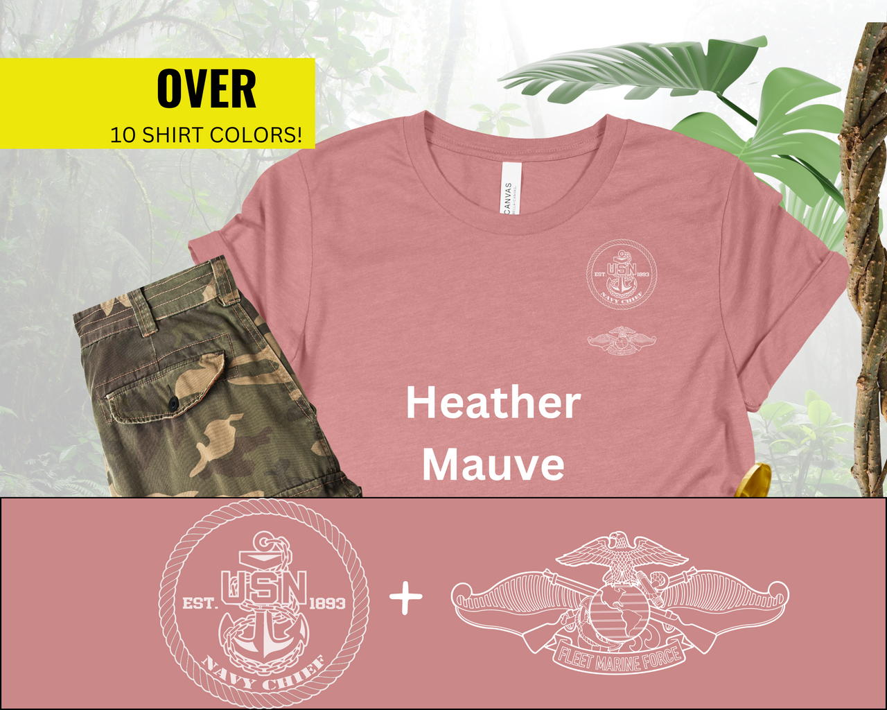 Navy Chief FMF Qualification T-Shirt - Black & White Collection