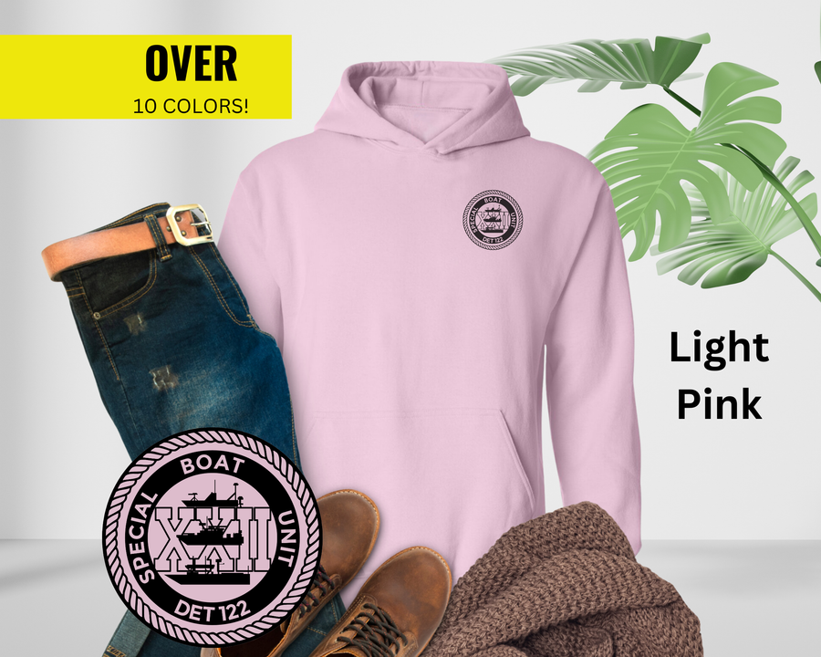 Special Boat Unit 22 DET 122 Hoodie - Black & White Collection