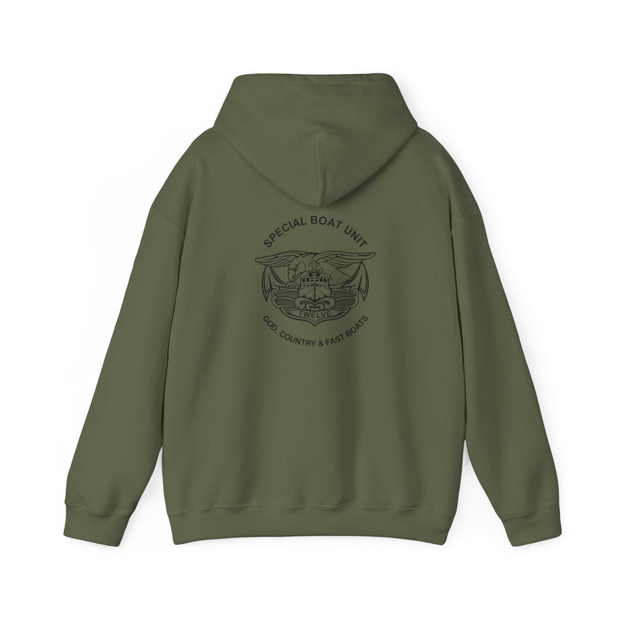 Special Boat Unit 12 v1 Hoodie - Black & White Collection