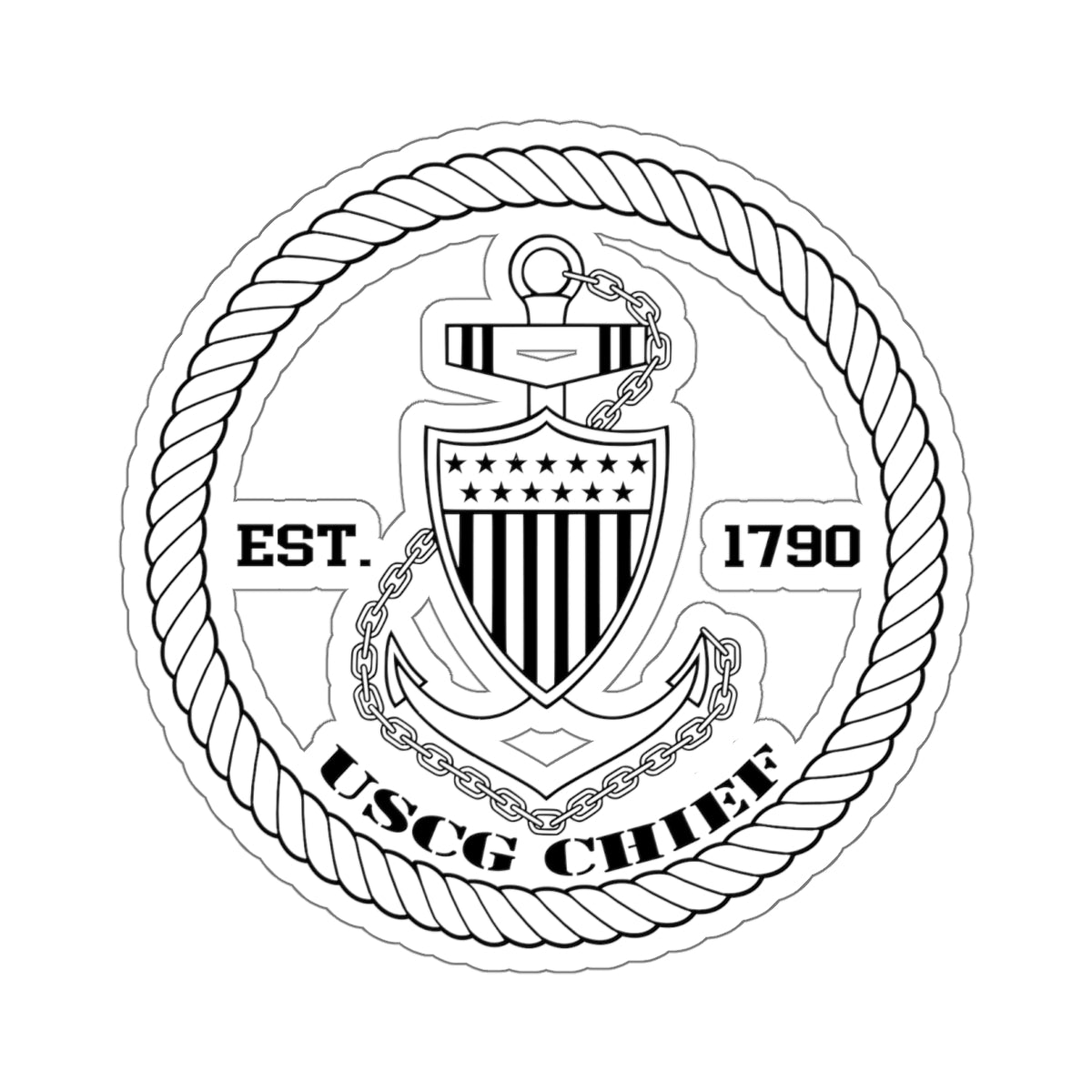 Coast Guard Chief Sticker