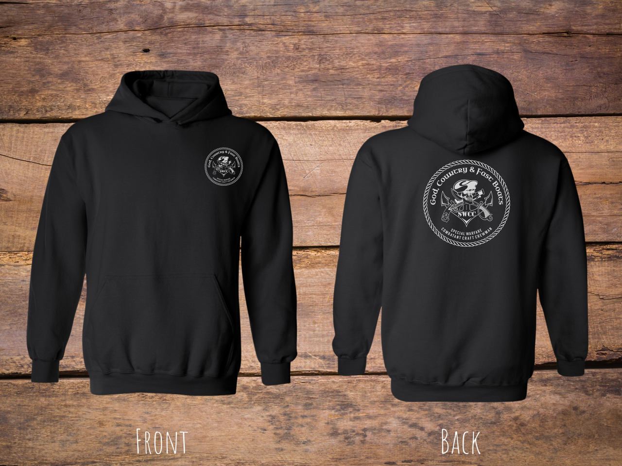 God Country & Fast Boats Hoodie (White)