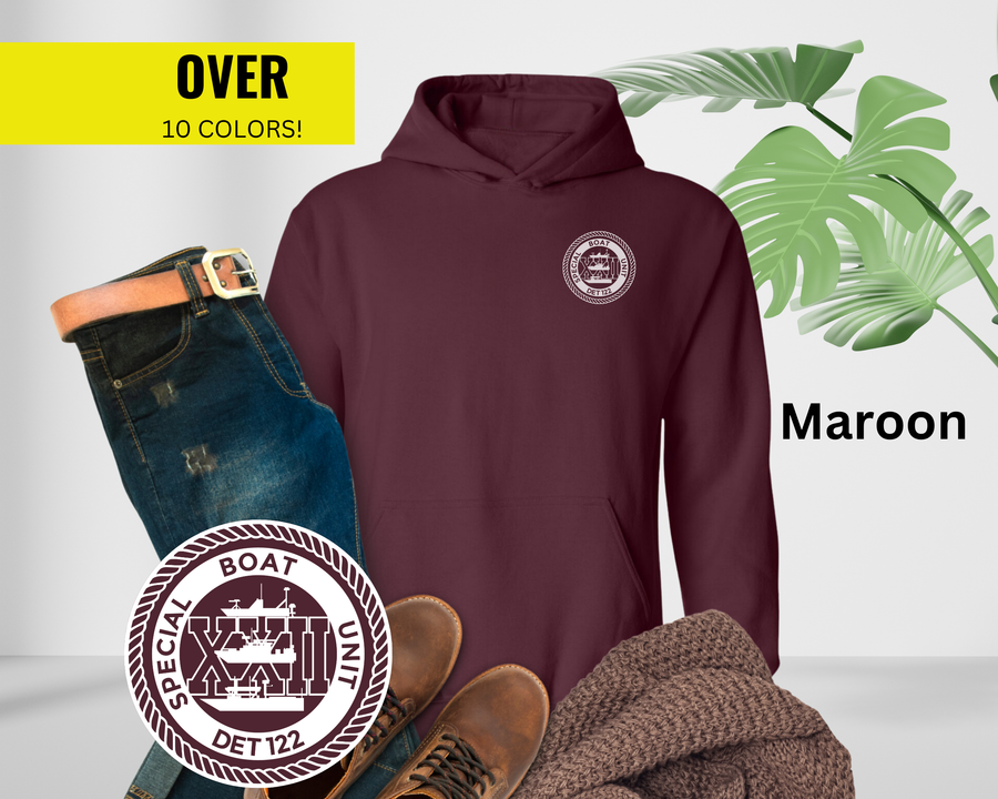 Special Boat Unit 22 DET 122 Hoodie - Black & White Collection