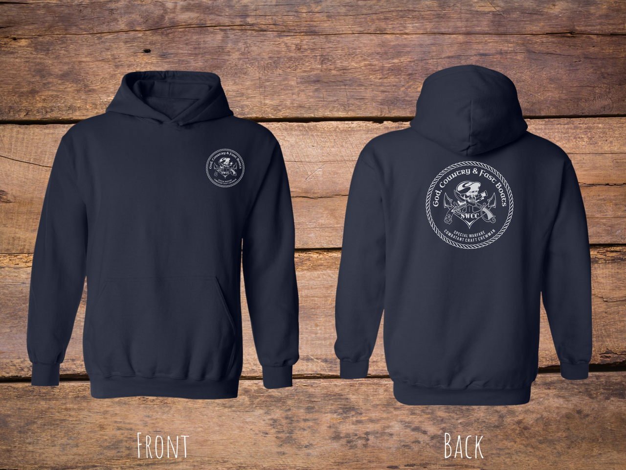 God Country & Fast Boats Hoodie (White)