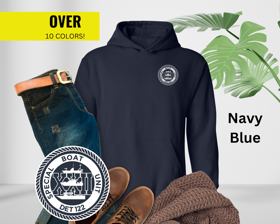 Special Boat Unit 22 DET 122 Hoodie - Black & White Collection