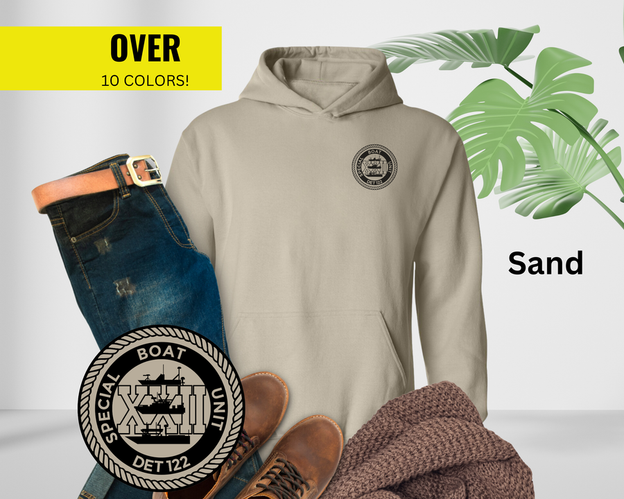 Special Boat Unit 22 DET 122 Hoodie - Black & White Collection