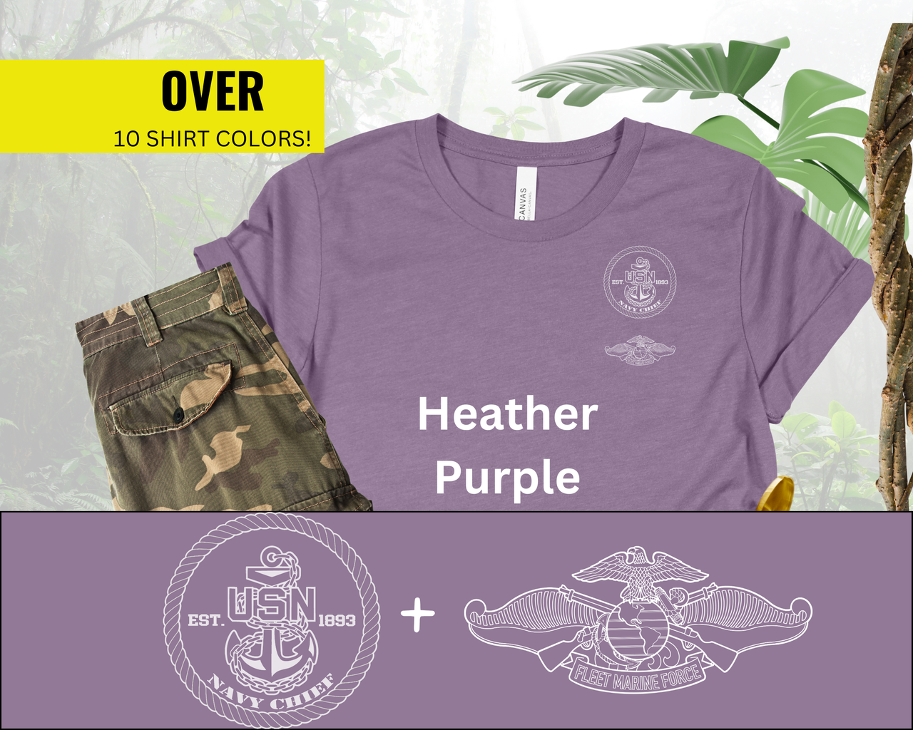 Navy Chief FMF Qualification T-Shirt - Black & White Collection