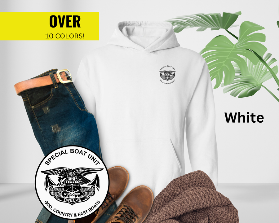 Special Boat Unit 12 v2 Hoodie - Black & White Collection