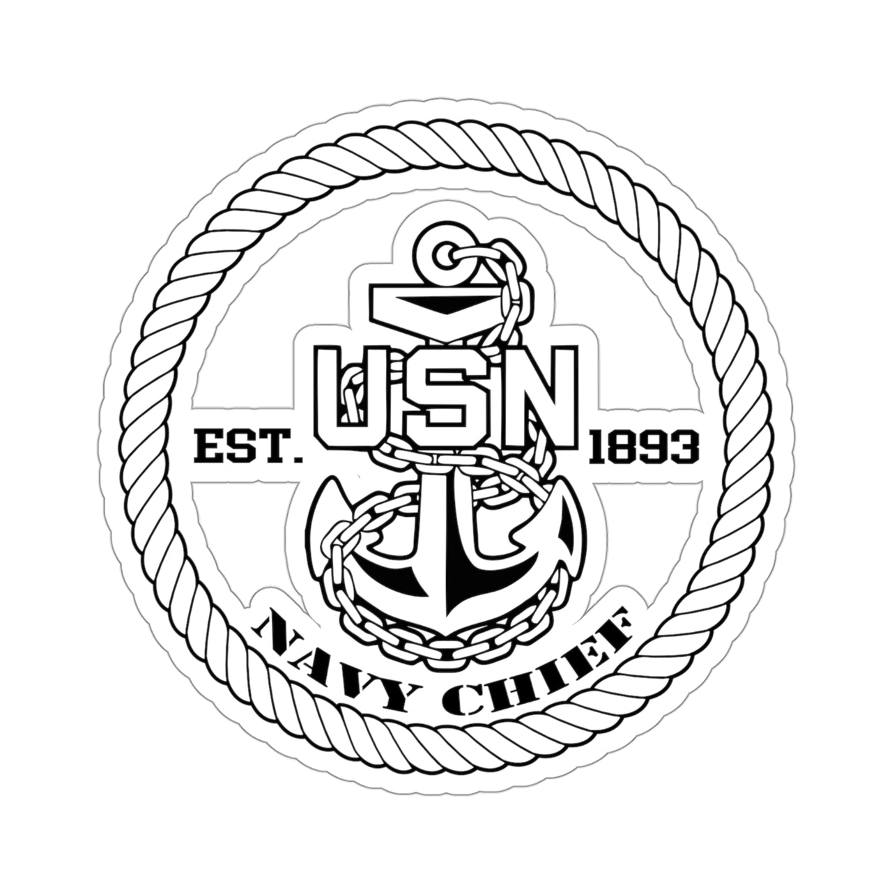 Navy Chief Sticker