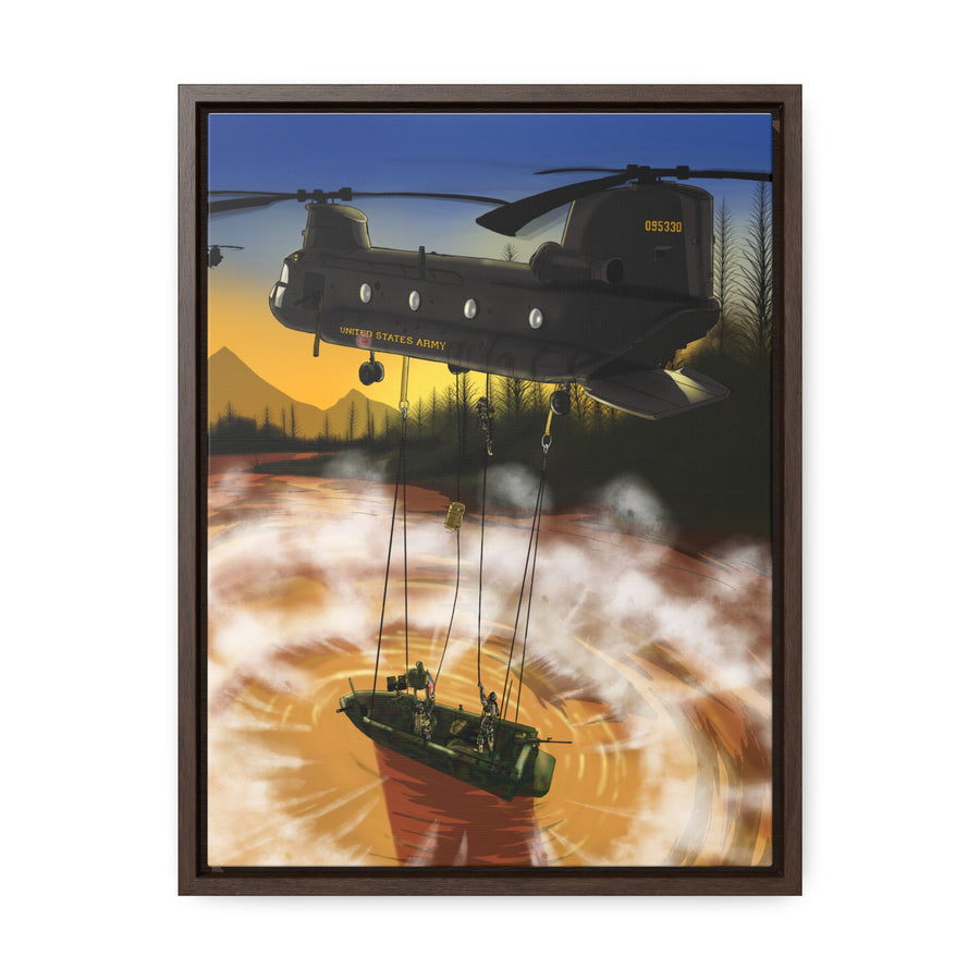 SOC-R Helo Cast Framed Premium Gallery Wrap Canvas