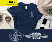 Thumbnail for Navy Senior Chief Expeditionary Warfare Qualification T-Shirt - Black & White Collection
