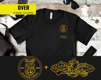 Thumbnail for Navy Master Chief Seabee Qualification T-Shirt - Gold Collection