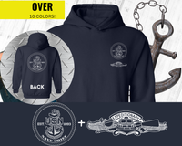 Thumbnail for Navy Chief Expeditionary Warfare Hoodie - Black & White Collection