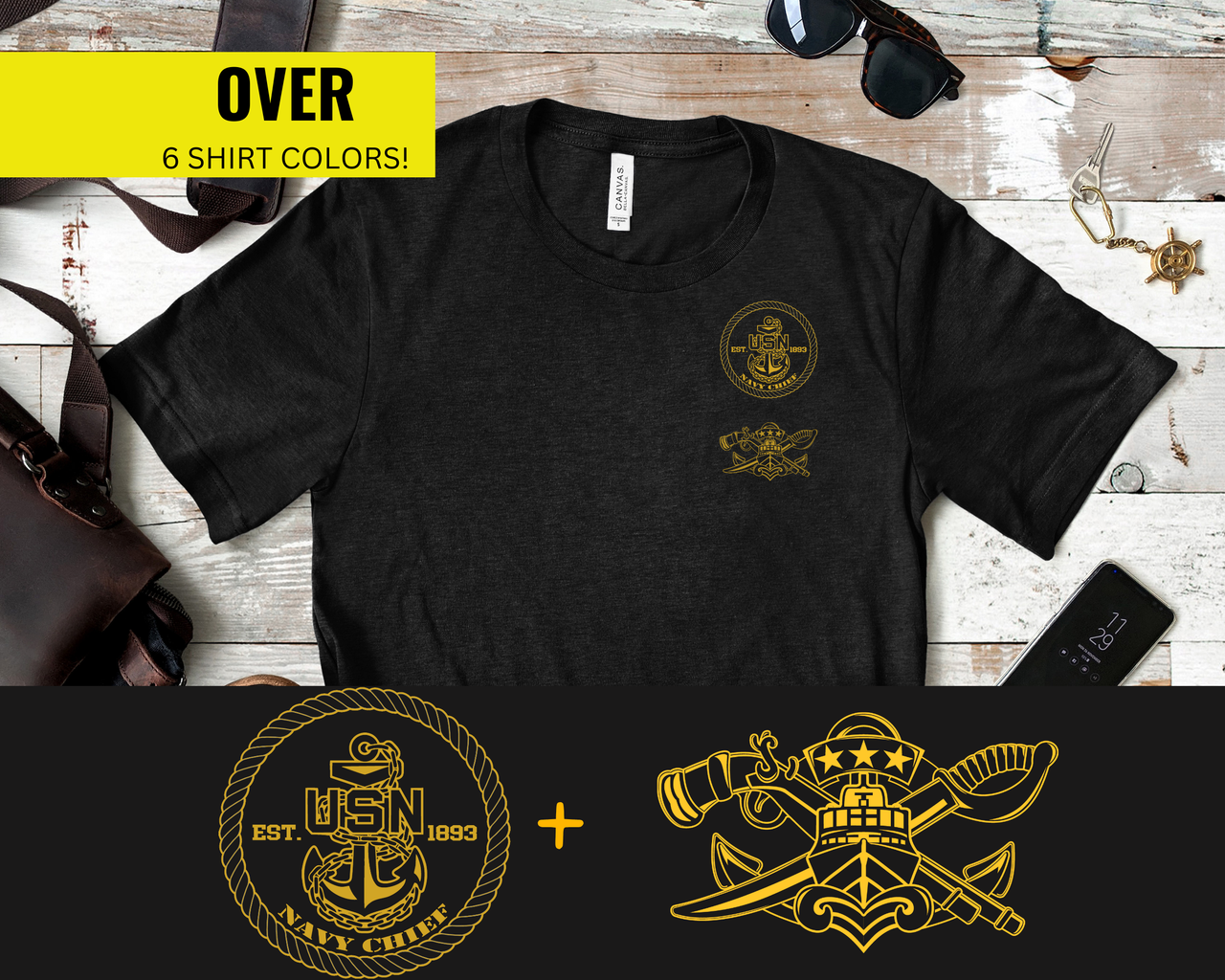 Navy Chief SWCC T-Shirt - Gold Collection