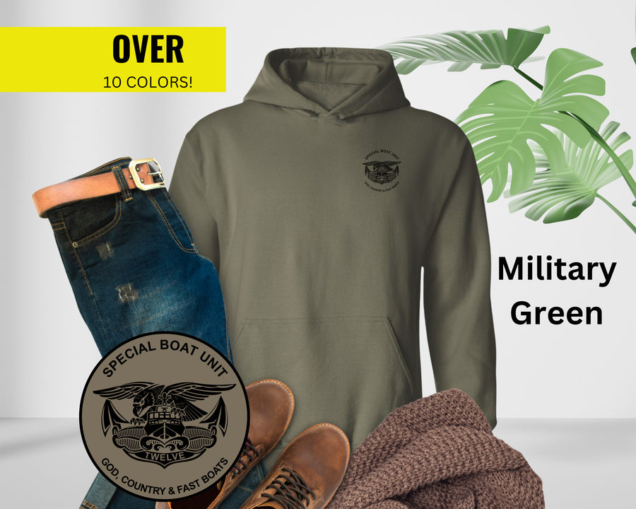 Special Boat Unit 12 v2 Hoodie - Black & White Collection