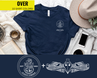 Thumbnail for Navy Chief Surface Warfare Specialist Qualification T-Shirt - Black & White Collection