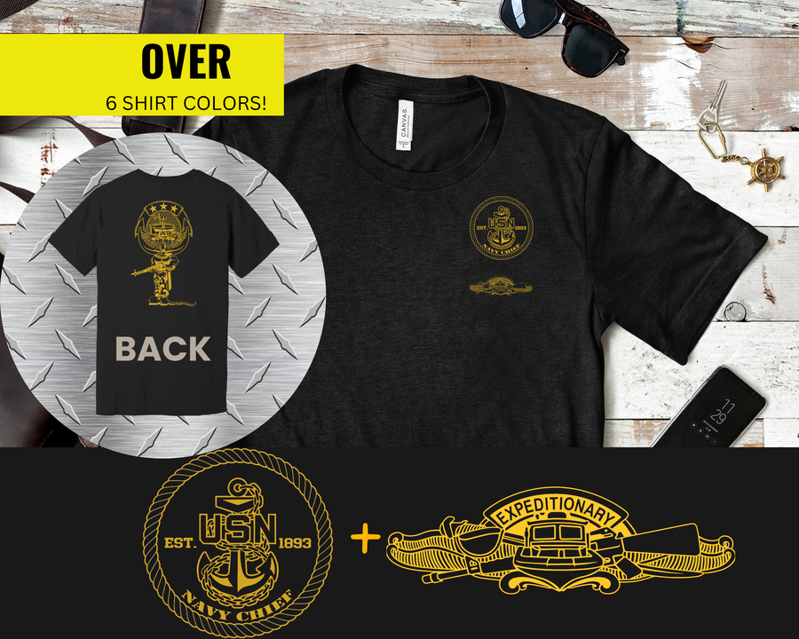 Chief Expeditionary Warfare Custom T-Shirt - Gold Collection