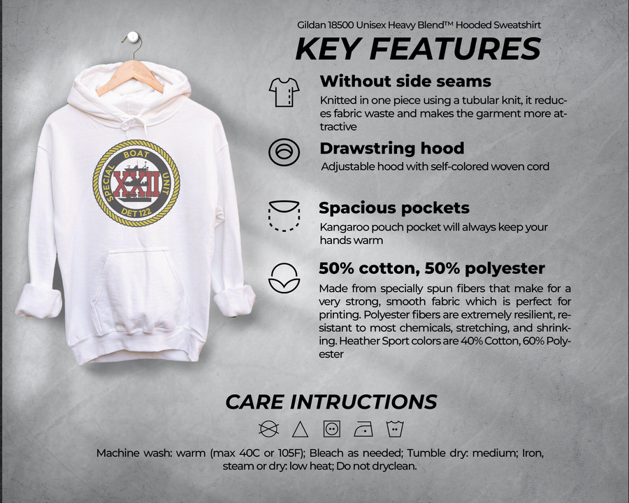 Special Boat Unit 22 DET 122 Hoodie - Color