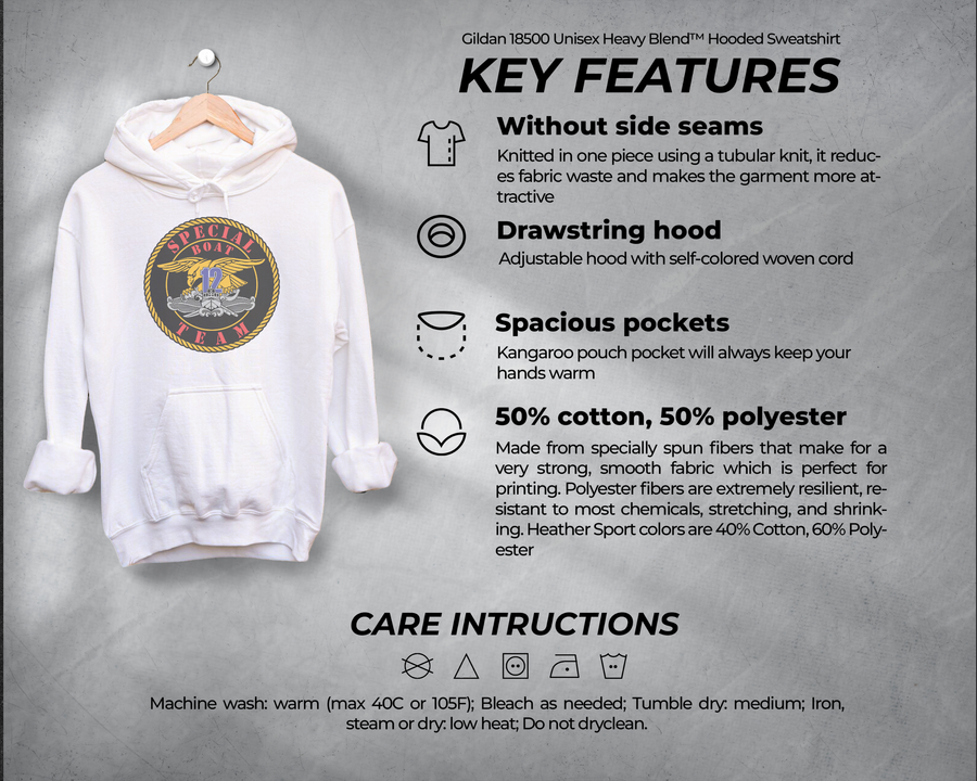 Special Boat Team 12 v1 Hoodie - Color