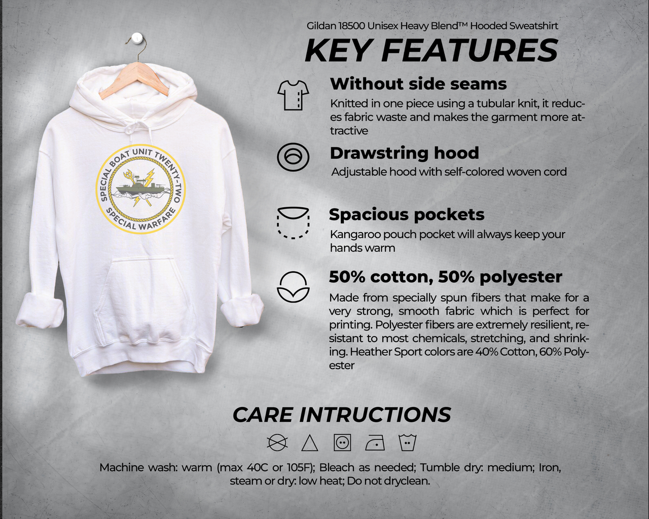 Special Boat Unit 22 v1 Hoodie - Color