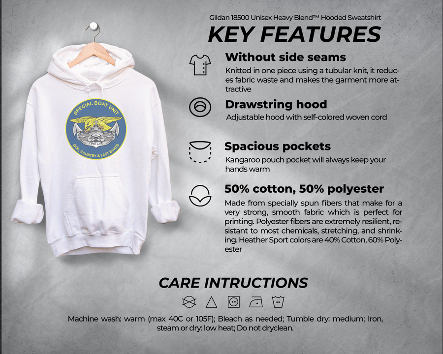 Special Boat Unit 12 v2 Hoodie - Color Collection