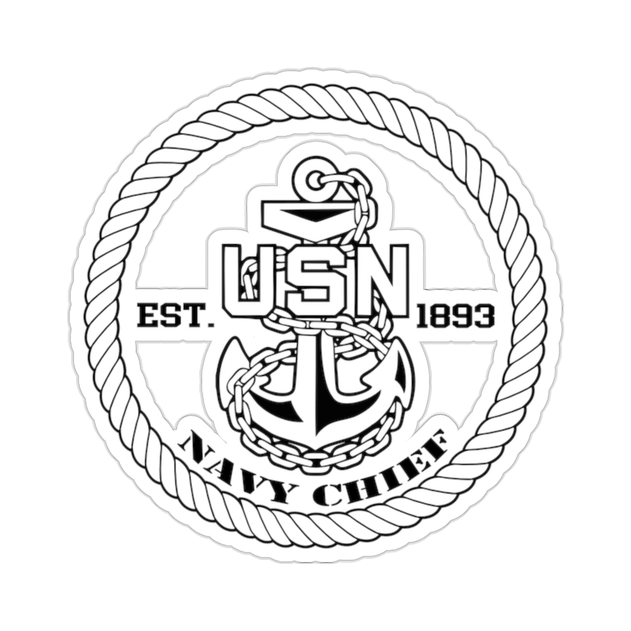 Navy Chief Sticker