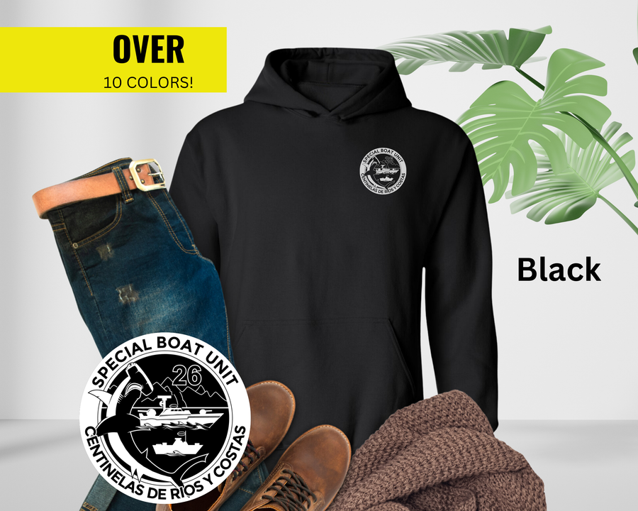 Special Boat Unit 26 Hoodie - Black & White Collection