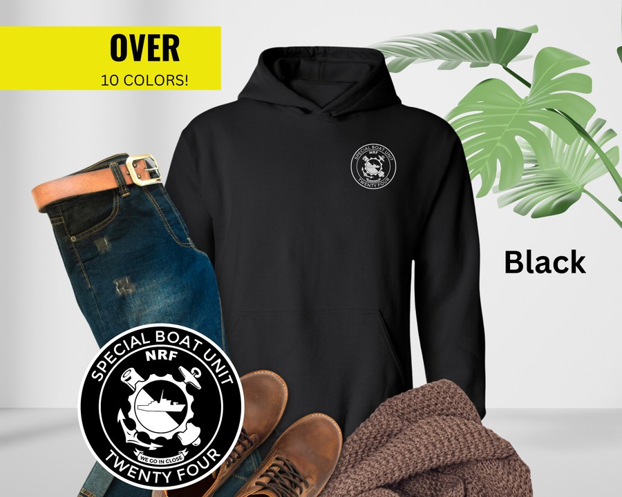 Special Boat Unit 24 Hoodie - Black & White Collection