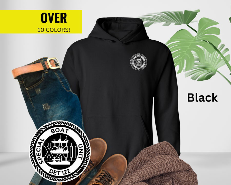 Special Boat Unit 22 DET 122 Hoodie - Black & White Collection