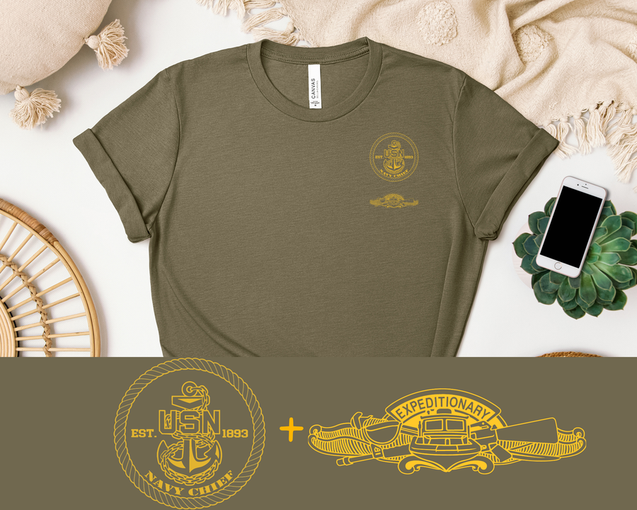 Chief Expeditionary Warfare Custom T-Shirt - Gold Collection