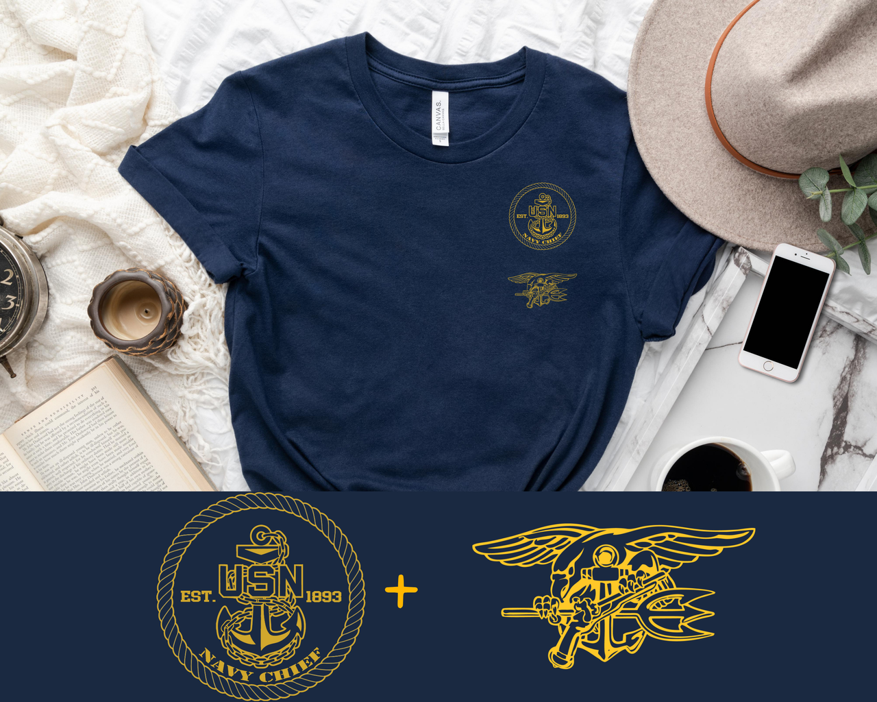 Navy Chief SEAL T-Shirt - Gold Collection