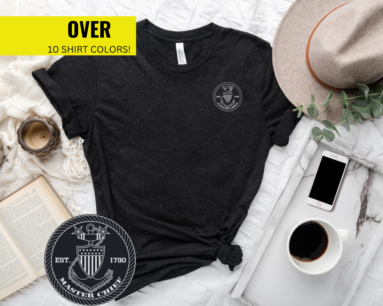 Coast Guard Master Chief T-Shirt - Black & White Collection