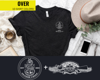 Thumbnail for Navy Senior Chief Expeditionary Warfare Qualification T-Shirt - Black & White Collection
