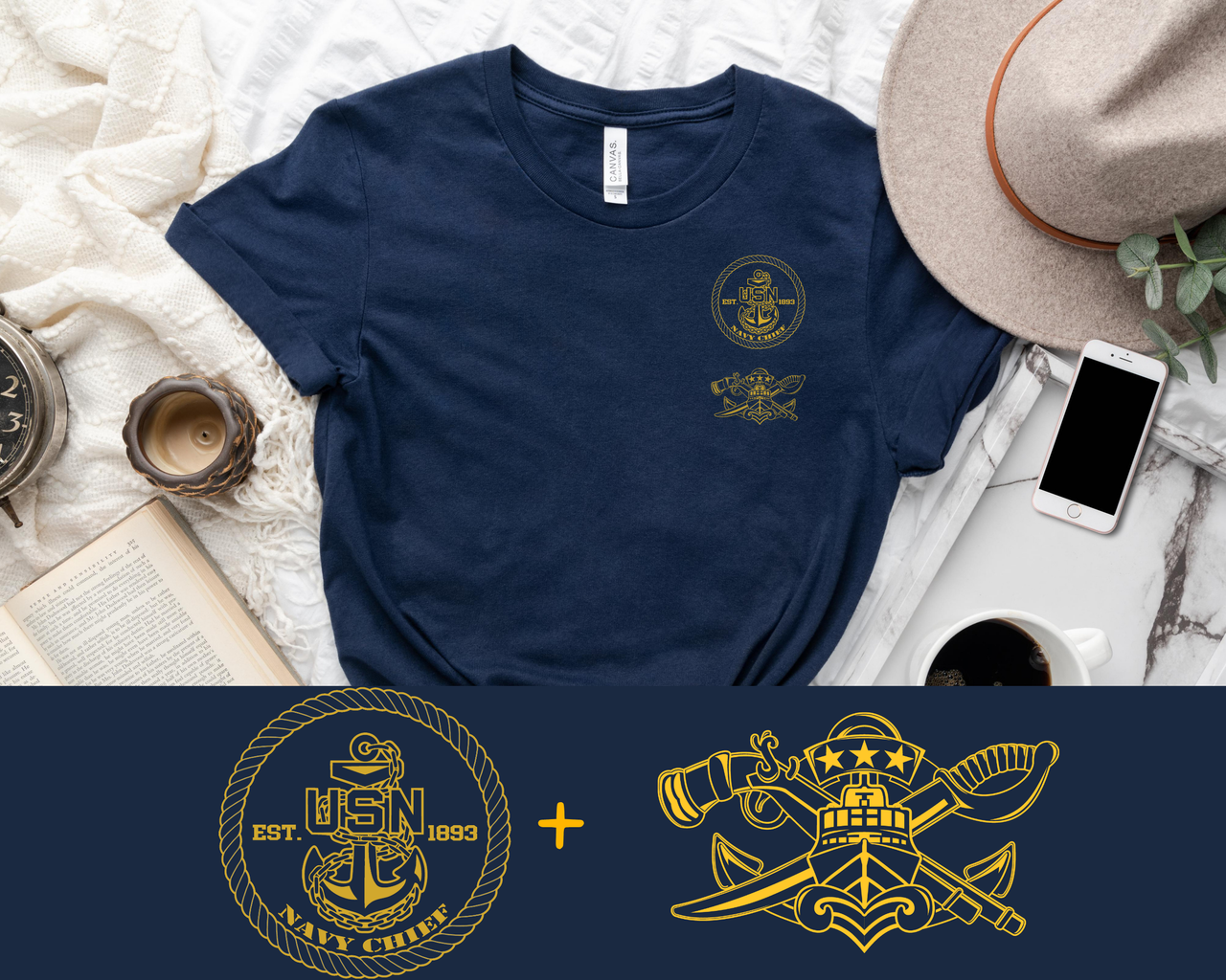 Navy Chief SWCC T-Shirt - Gold Collection