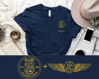 Thumbnail for Navy Master Chief Aircrew Qualification T-Shirt - Gold Collection