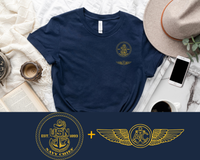 Thumbnail for Navy Chief Aircrew Qualification T-Shirt - Gold Collection