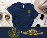 Thumbnail for Navy Master Chief Expeditionary Warfare Qualification T-Shirt - Gold Collection