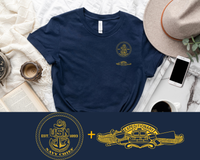 Thumbnail for Navy Chief Expeditionary Warfare Qualification T-Shirt - Gold Collection