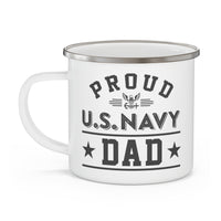 Thumbnail for Proud Navy Dad: Enamel Camping Mug