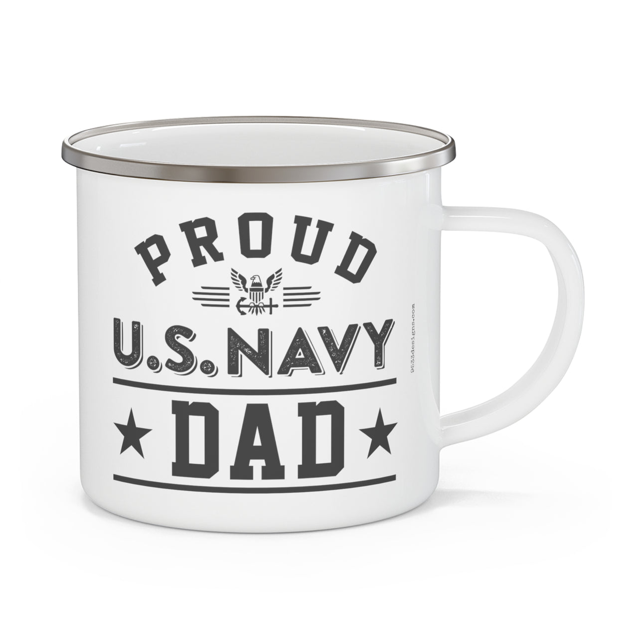 Proud Navy Dad: Enamel Camping Mug