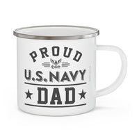 Thumbnail for Proud Navy Dad: Enamel Camping Mug