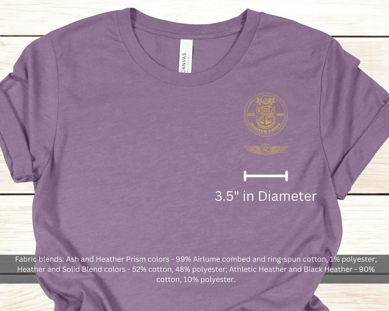 Navy Master Chief Aircrew Qualification T-Shirt - Gold Collection