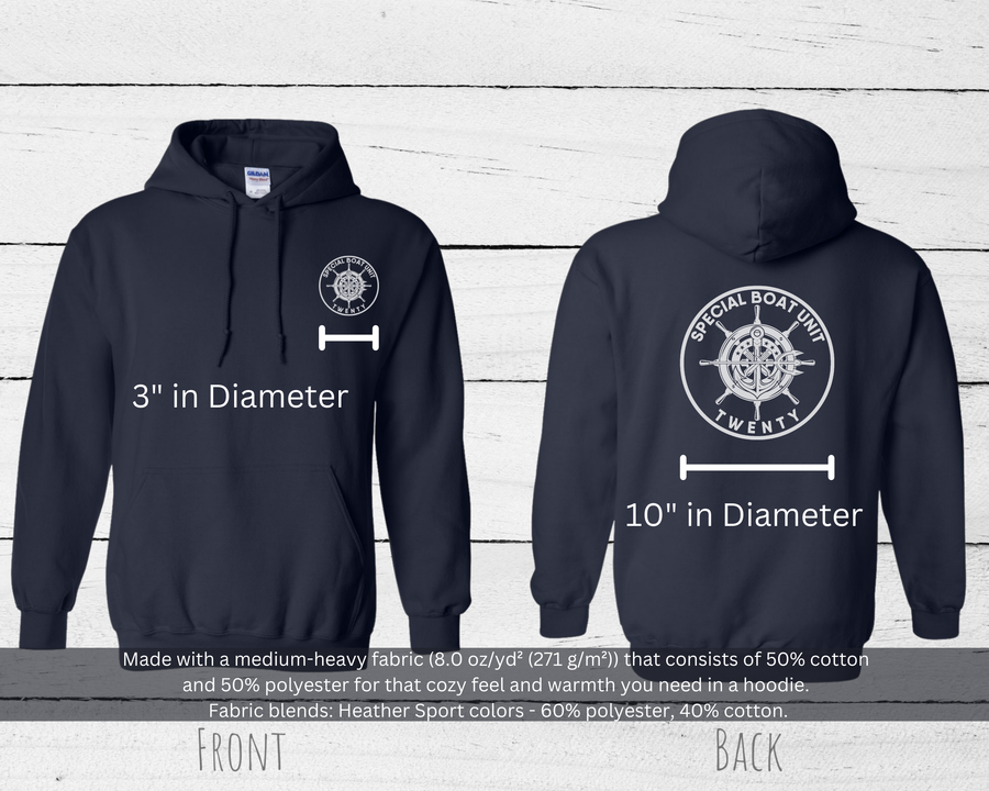 Special Boat Unit 20 Hoodie - Black & White Collection