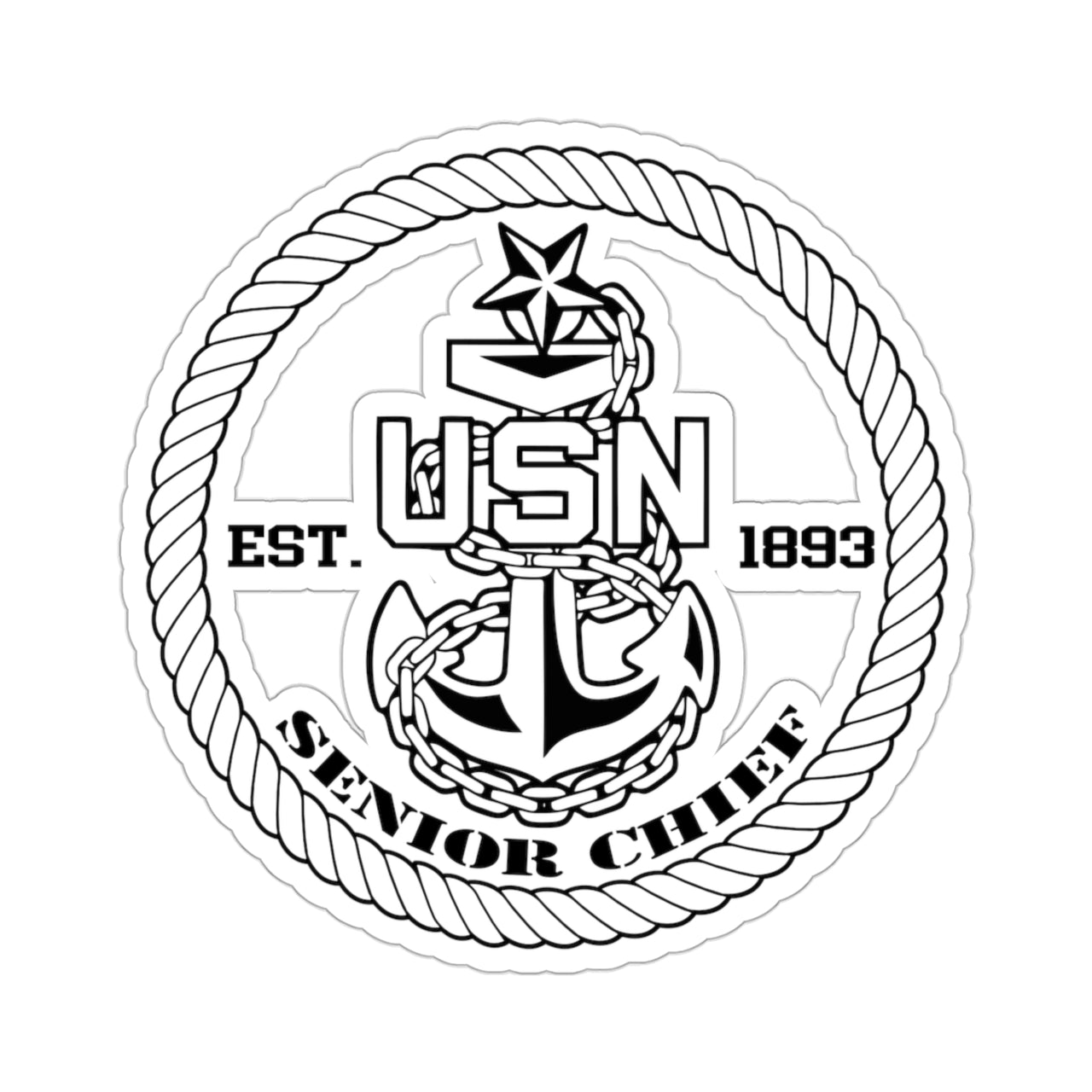 Navy Senior Chief Sticker