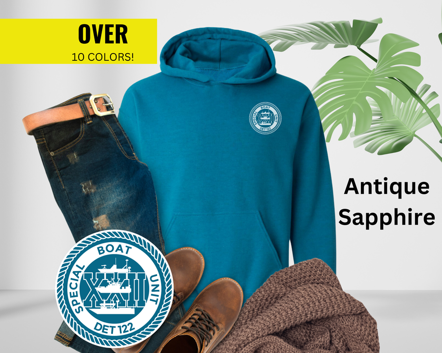 Special Boat Unit 22 DET 122 Hoodie - Black & White Collection