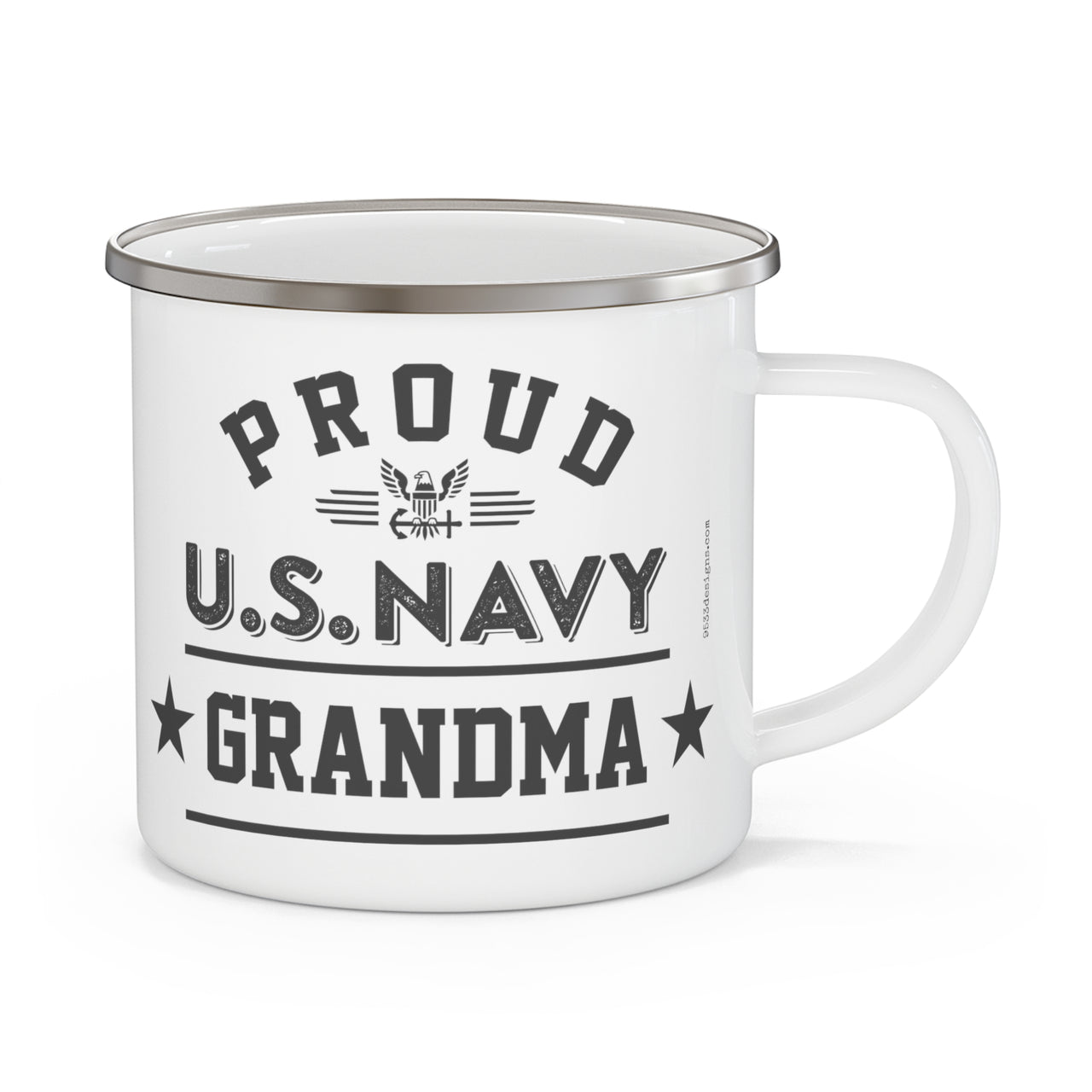 Proud Navy Grandma: Enamel Camping Mug