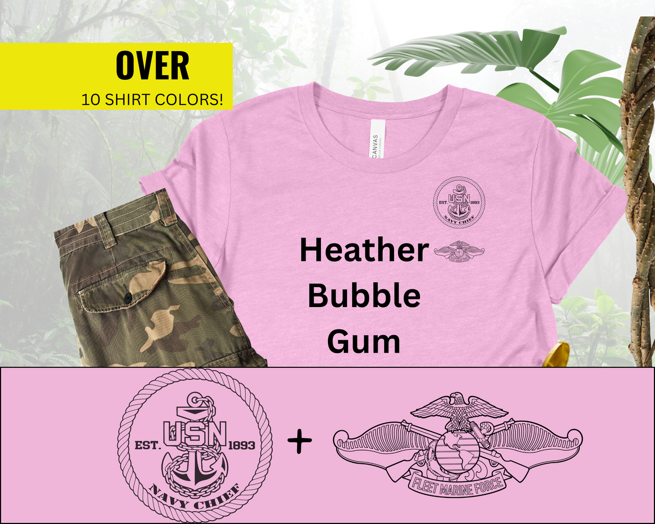Navy Chief FMF Qualification T-Shirt - Black & White Collection